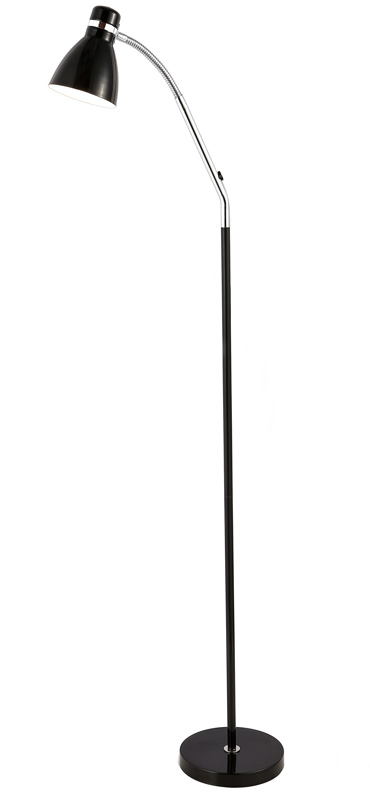 Lattiavalaisin ONNI musta E27 kork. 140 cm