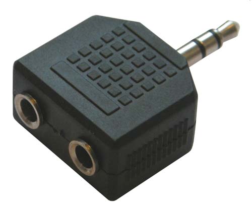 Adapteri 3,5 mm stereo/2x3,5 stereo