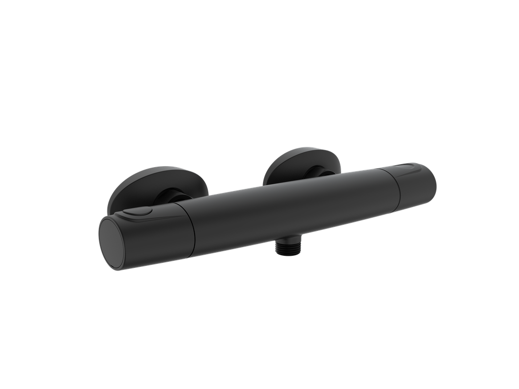 Suihkuhana LUMME termostaatilla mattamusta