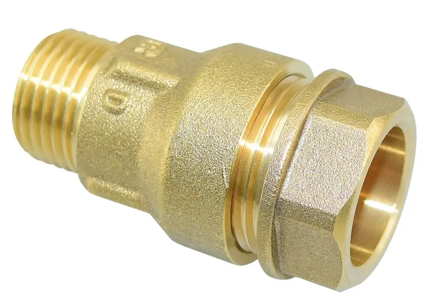 Liitin muovi-rauta 20-1/2" ulkokierre messinki