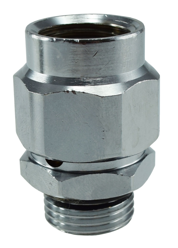 Imusuoja kromattu 1/2" sisäkierre - 1/2" ulkokierre