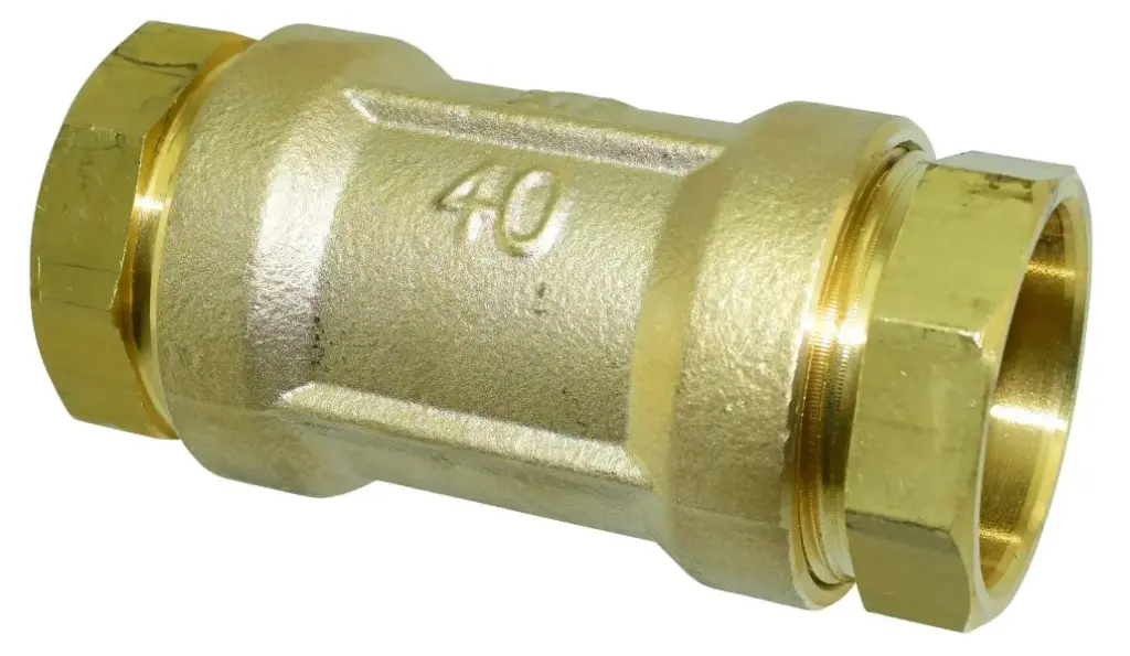 Liitin muovi-muovi 40-40 messinki
