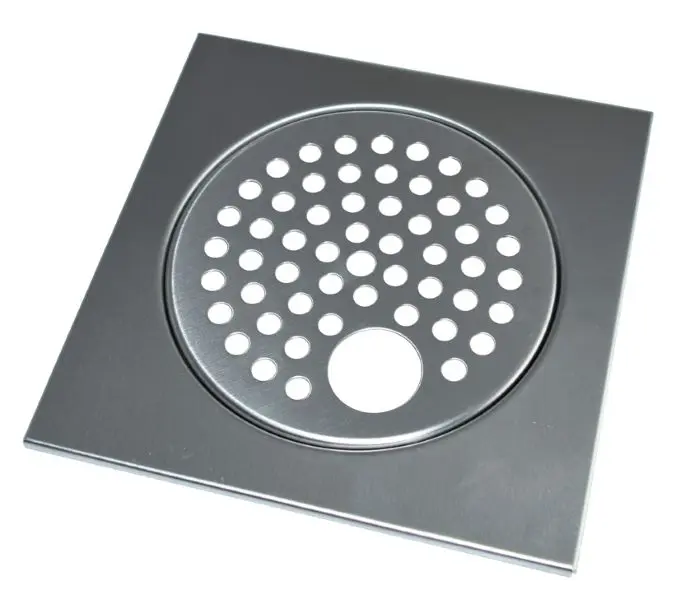 Lattiakaivon kehys reiällinen ruostumaton teräs kiiltävä