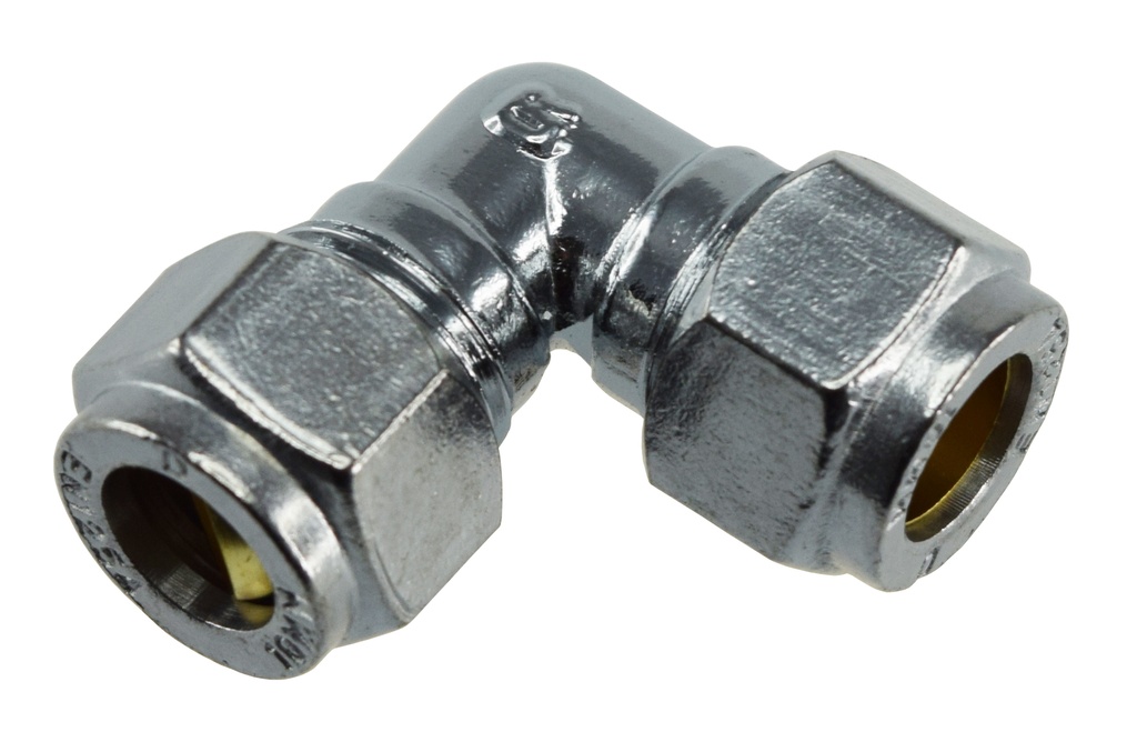 Puserrusliitin kulma 15 kromattu STF