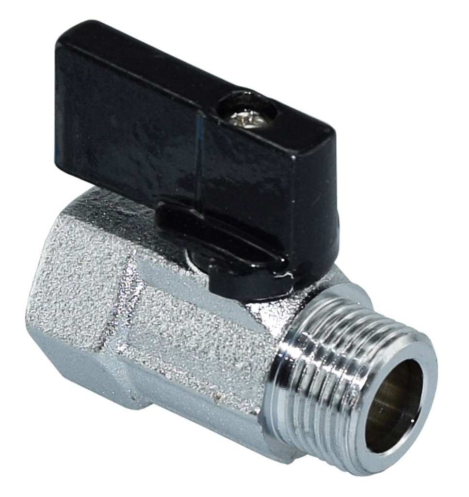 Minipalloventtiili 3/8" sisäkierre - ulkokierre