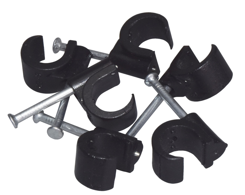 Naulakiinnike 8-12 mm musta 25 kpl