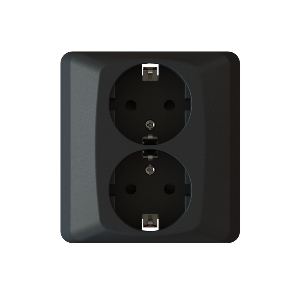 Pistorasia HIILI 2-os uppo maadoitettu IP20 JL 