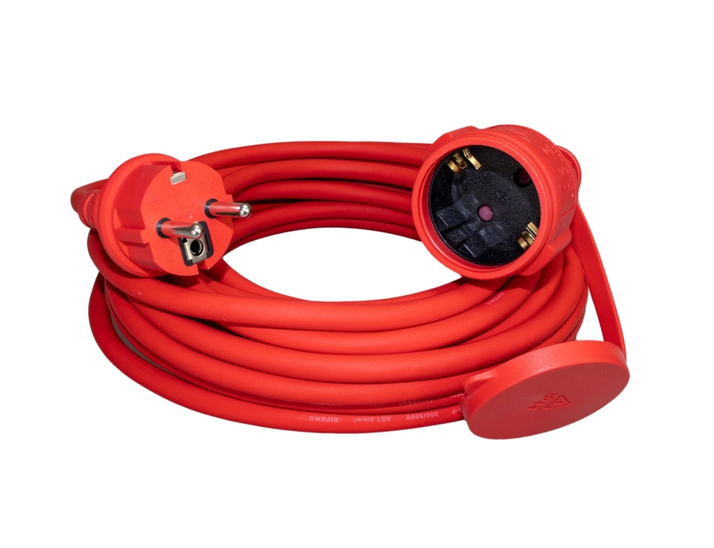 Jatkojohto 3x1.5 H05RR-F kumi 25 m IP44 punainen