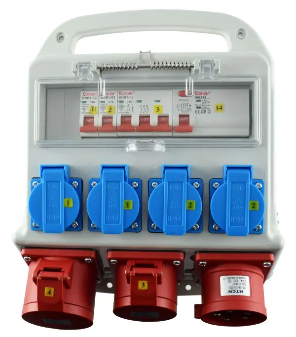 Työmaan alakeskus 32A+16A+4 schuko