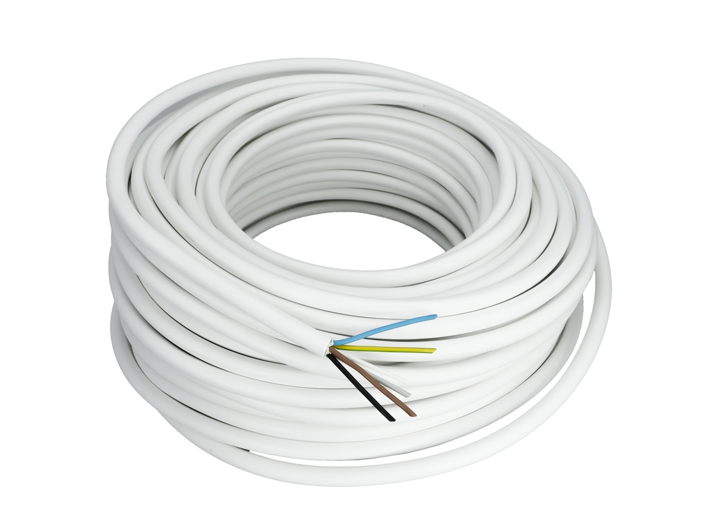 Asennuskaapeli MMJ 5x1,5S 50 m valkoinen