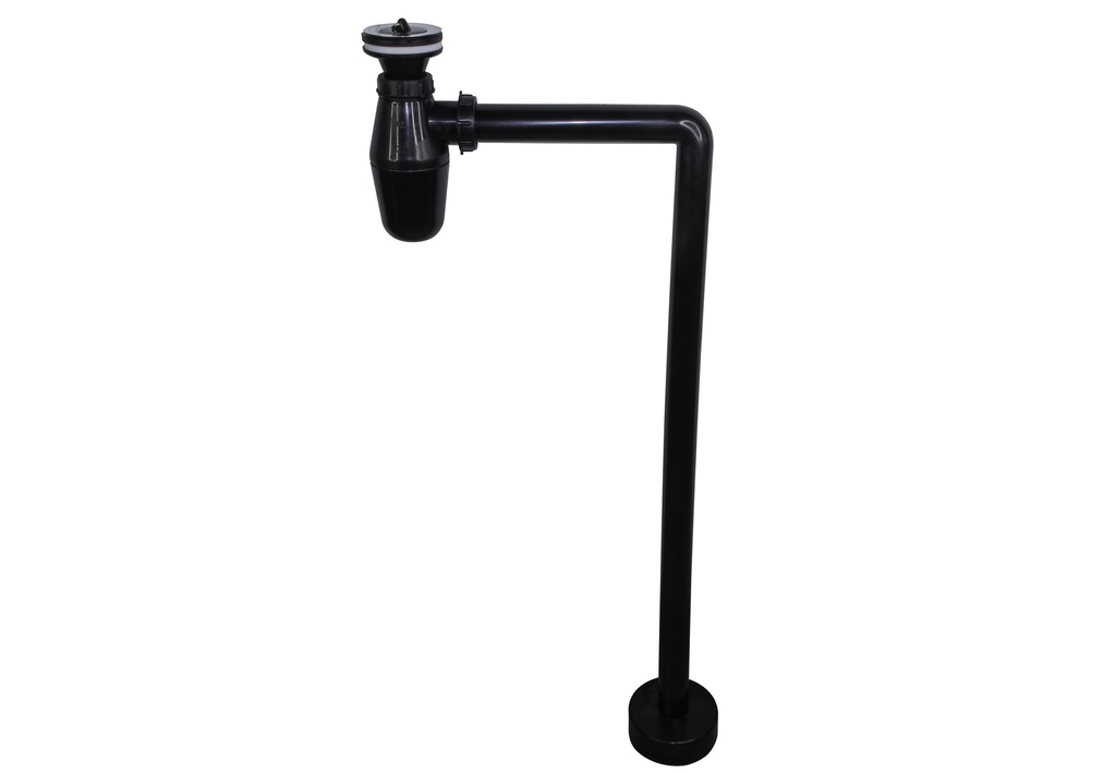 Pullovesilukko 32 mm lattiaputkella muovia musta