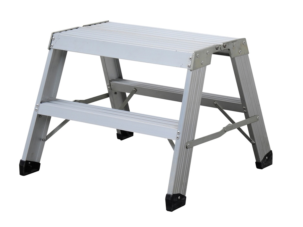 Työpukki leveä 2 askelmaa alumiinia 310 x 610 mm 490 mm