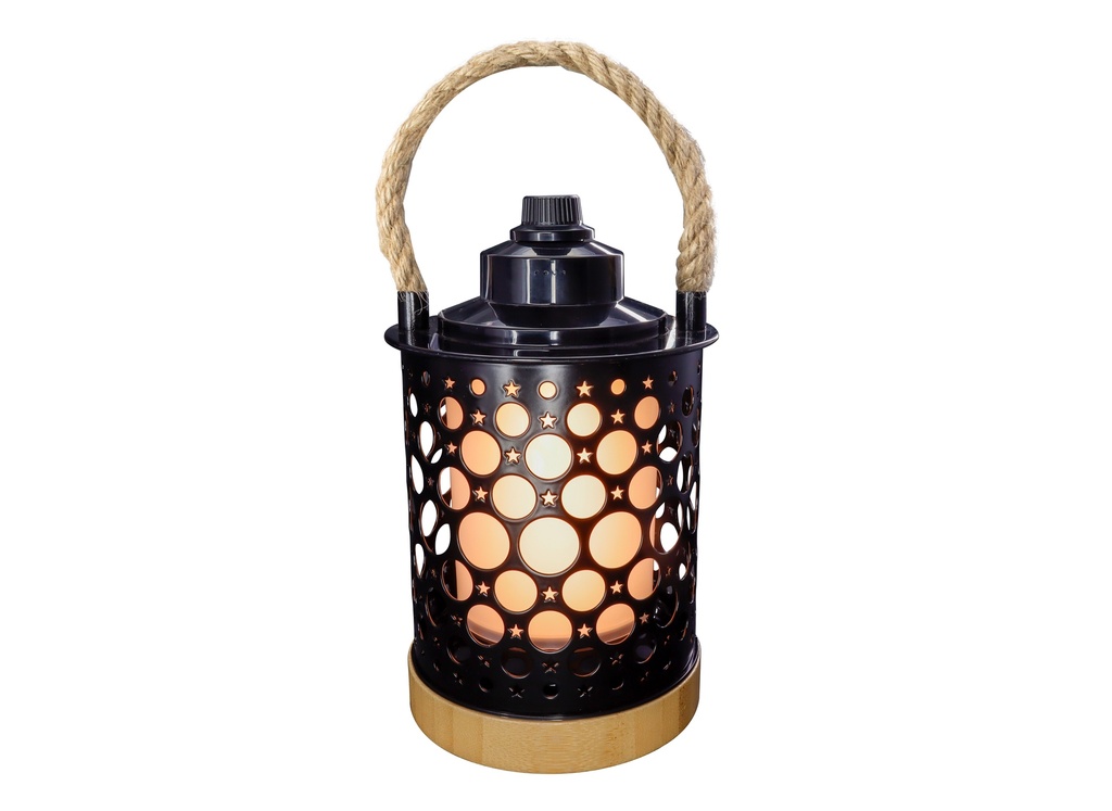 Ladattava lyhty STELLA 10,8 W IPX4 himmennettävä IPX4 musta