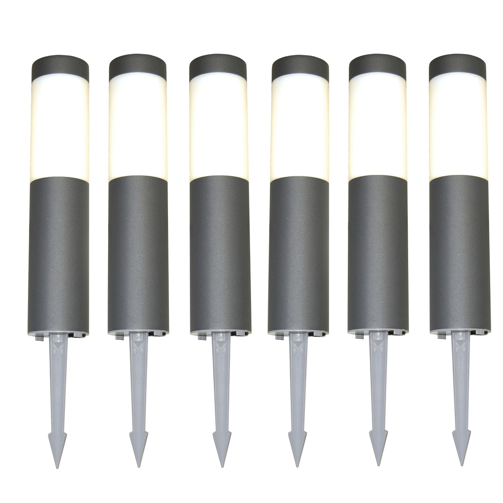 Ulkovalosarja ILTA 6-osainen 6x130 lm 4K IP44 harmaa