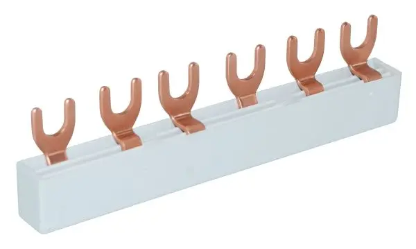 Virtakisko 3-vaihe 6 moduulia haarukka 3P 10 mm²