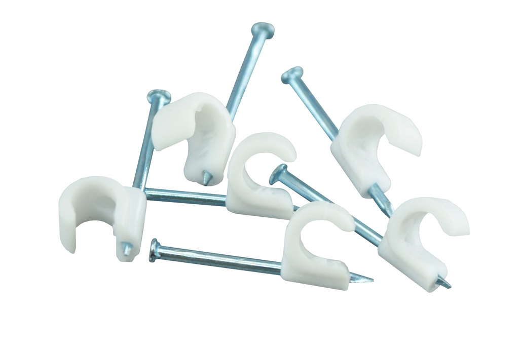 Naulakiinnike 4-6 mm valkoinen 25 kpl