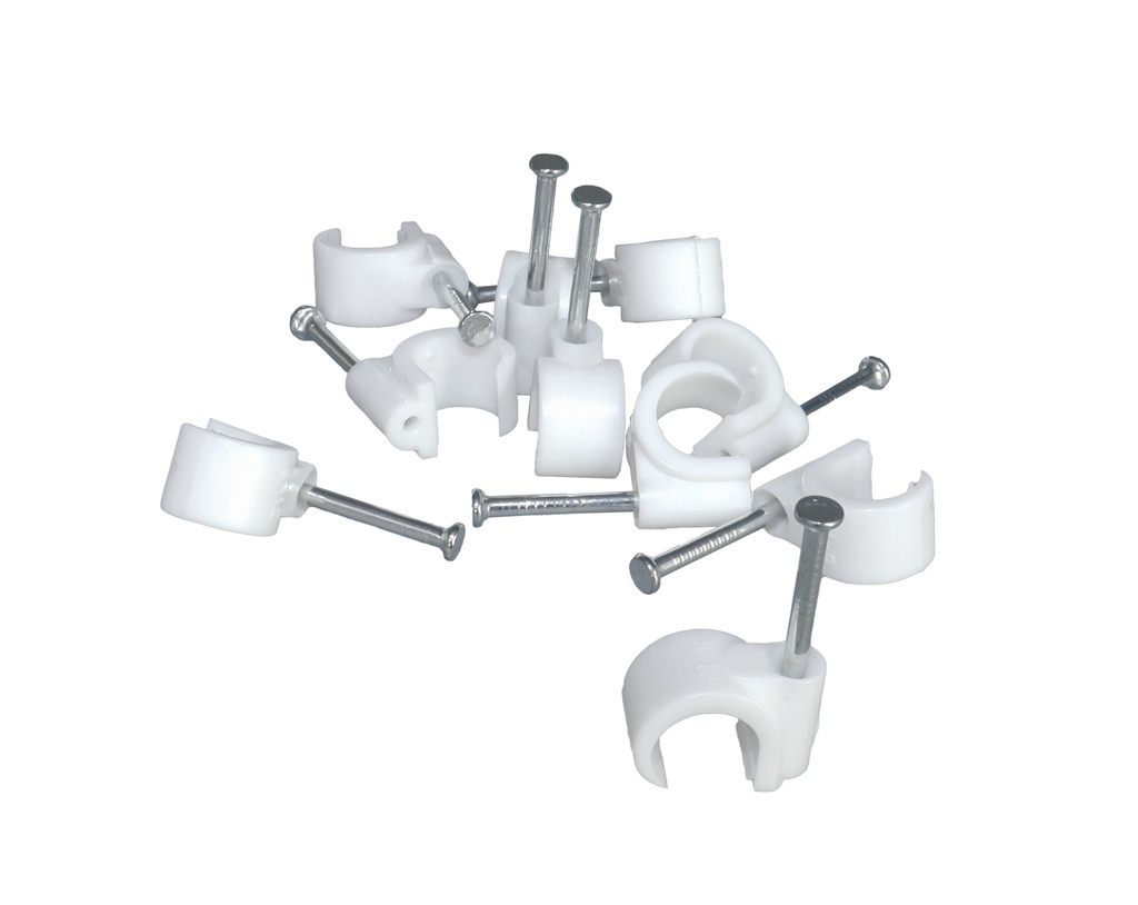 Naulakiinnike 8-12 mm valkoinen 25 kpl
