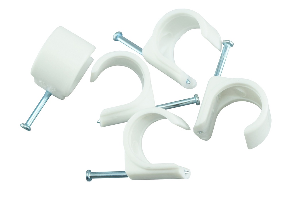 Naulakiinnike 14-17 mm valkoinen 25 kpl