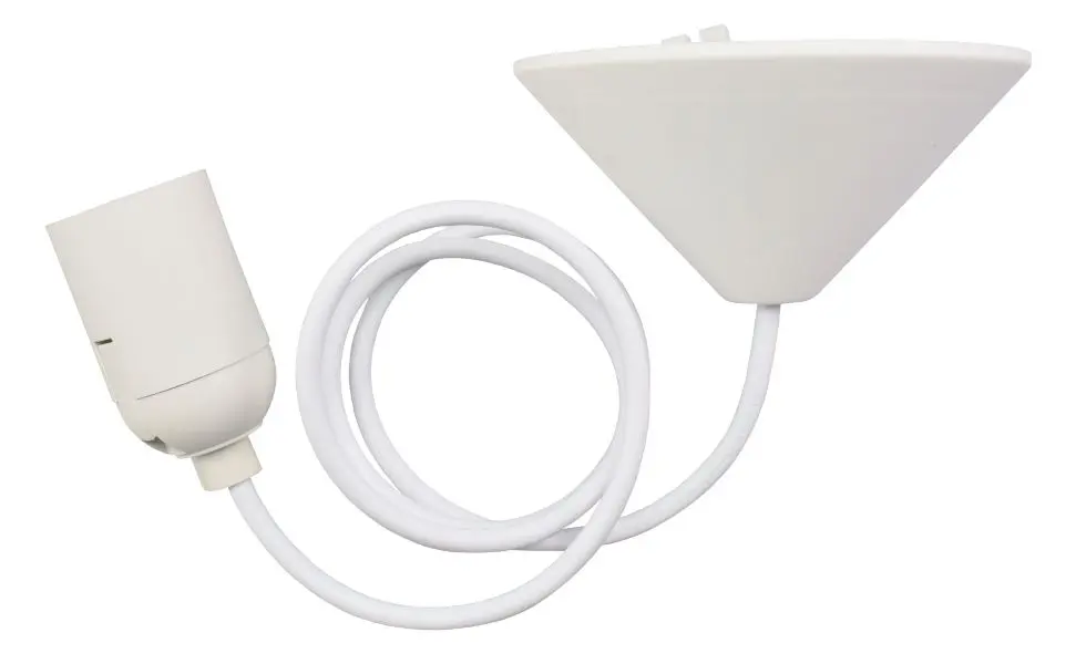 Ripustusjohto E27 1 m valkoinen