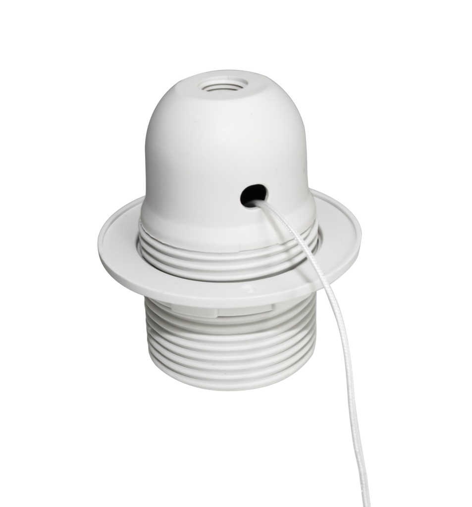 Lampunpidin E27 vetokytkimellä valkoinen
