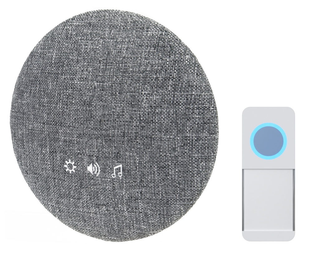 Ovikello langaton paristokäyttöinen 3xAA harmaa