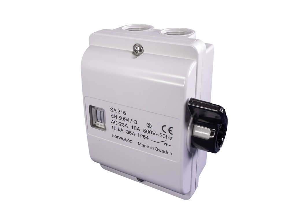 Turvakytkin 16A 3-napainen vipu sivulla