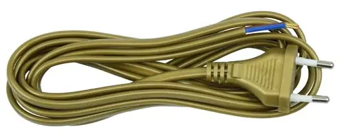 Pistotulppajohto 2,5 m kulta