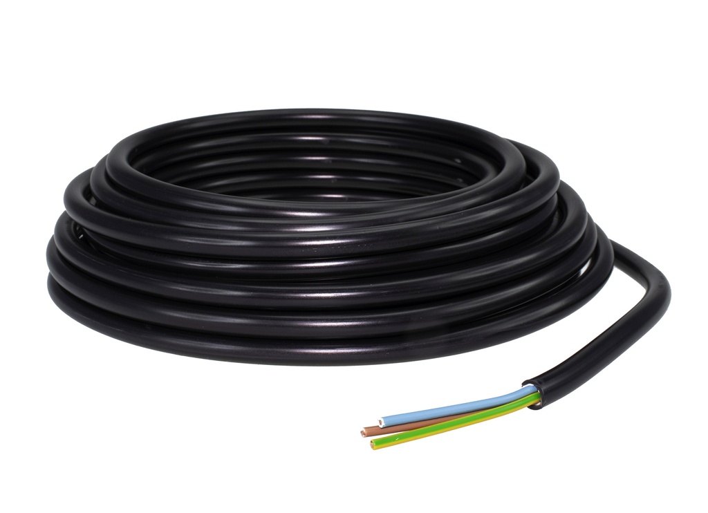 Asennuskaapeli MMJ 3x1.5S 25m musta