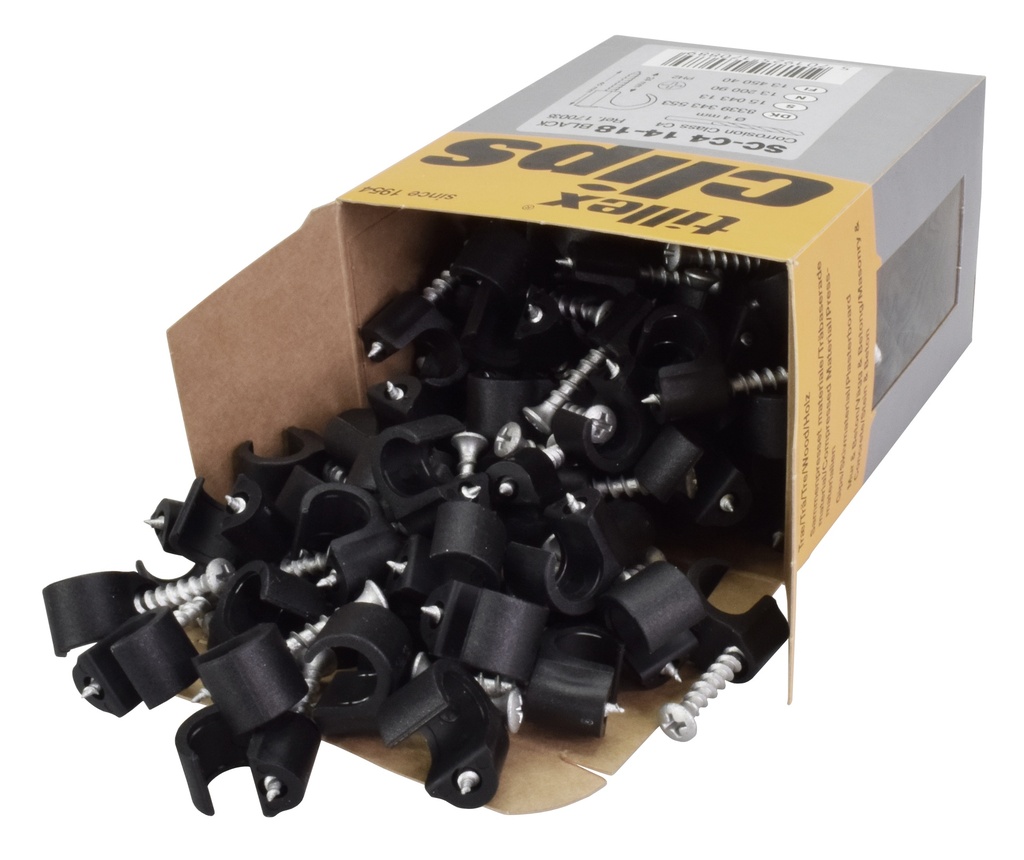 Ruuvikiinnike SC 14-18 5x40 musta 100 kpl 