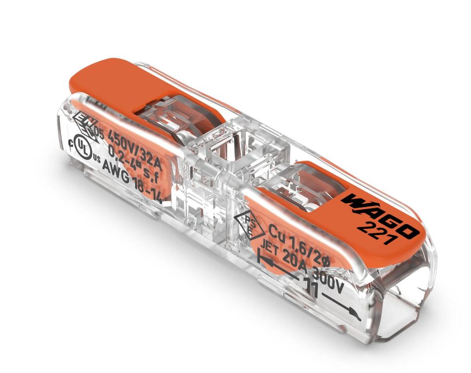 Wago läpimeno-vipuliitin 1-napainen 0.2-4 mm² 12 kpl