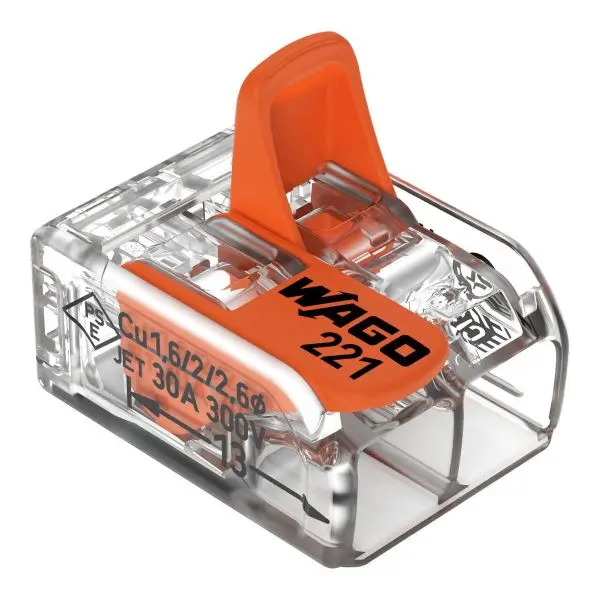 Wago vipuliitin 2-napainen 0.5-6 mm² 50 kpl