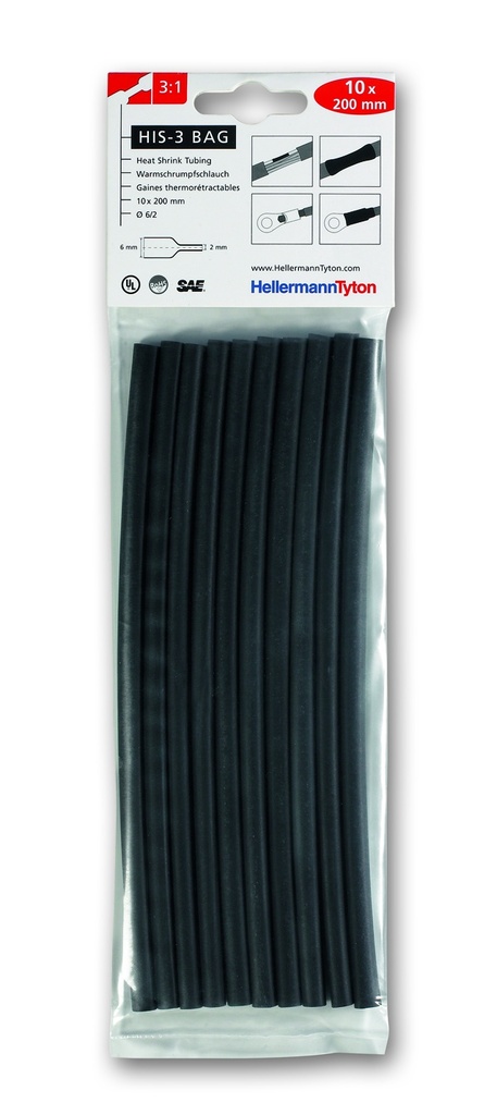 Kutisteletku HIS-3-BAG 6/2 musta