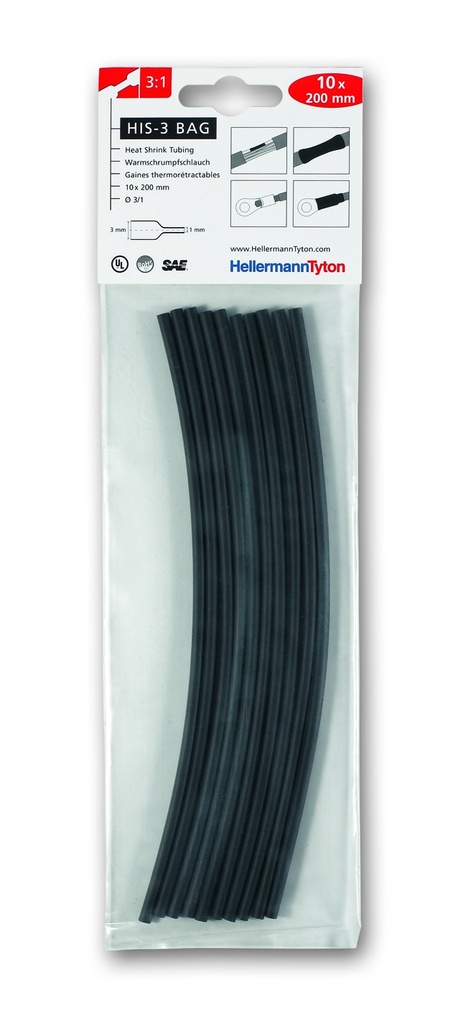 Kutisteletku HIS-3-BAG 12/4 musta