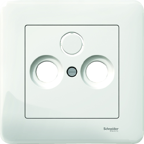 Antennikeskiölevy Schneider Exxact valkoinen