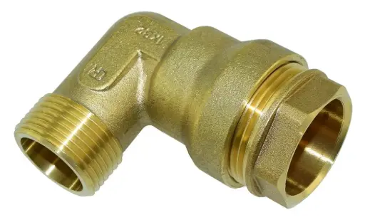 [5330] Kulmaliitin 32-1" muovi-rauta uk messinki