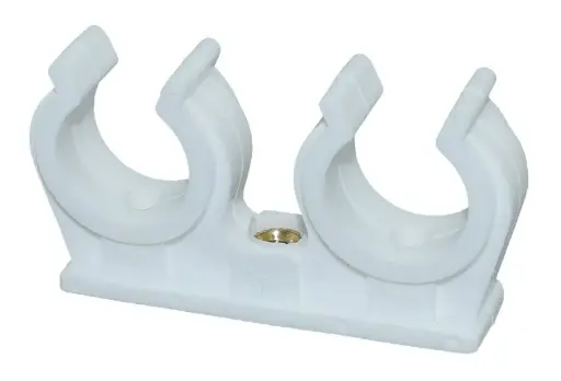 [5524] Putkipidin 22 mm 2-os valkoinen