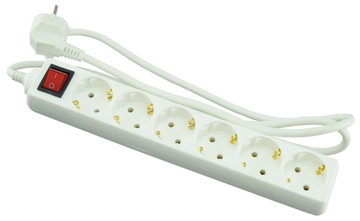 [26615] Jatkojohto 6-osainen 1,5 m maadoitettu valokytkimellä