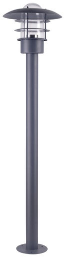 [48004] Pylväsvalaisin RAHOLA E27 IP44 antrasiitti