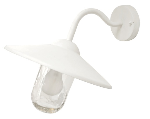 [48011] Seinävalaisin KAARILA E27 IP44 valkoinen