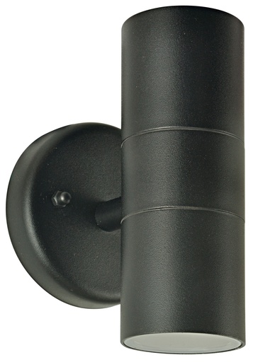 [48033] Seinävalaisin AMURI 2xGU10 ylös-alas IP44 musta 