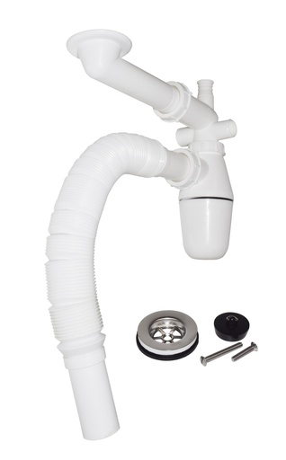 [50092] Vesilukko haitariputkella 32 mm muovia valkoinen