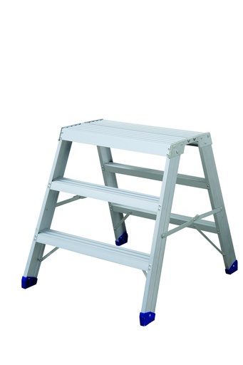 [52133] Työpukki leveä 3 askelmaa alumiinia 310 x 610 mm 730 mm
