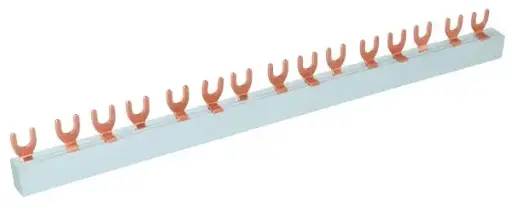 [90339] Virtakisko 3-vaihe 15 moduulia haarukka 3P 10 mm²