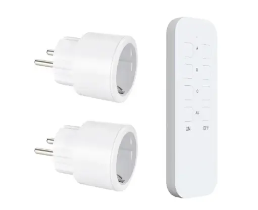 [93552] Kauko-ohjattava pistorasia 2-osainen 10A/3600 W  IP20