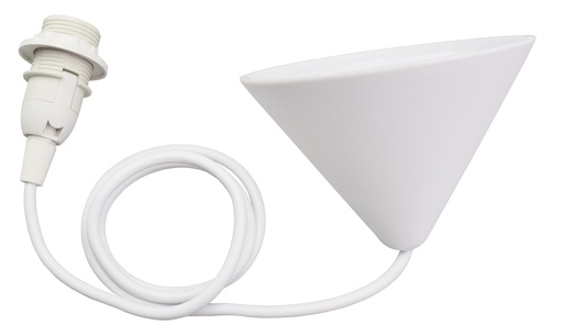 [94049] Ripustusjohto laipalla E14 1 m valkoinen