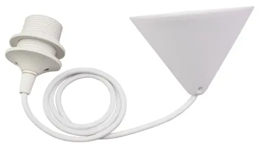 [94051] Ripustusjohto laipalla E27 1 m valkoinen