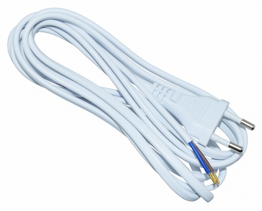 [94400] Pistotulppajohto 2,5 m valkoinen