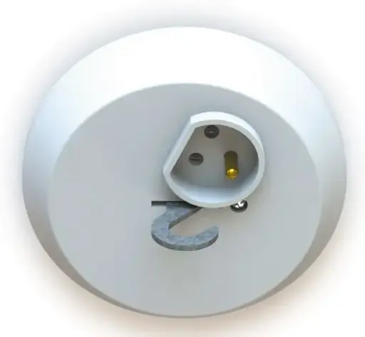 [96011] Valaisinpistorasia maadoitettu pinta/uppo