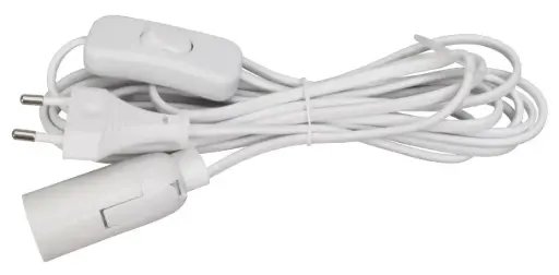 [99409] Välikytkinjohto ripustimella tähtijohto 3,5 m E14 valkoinen