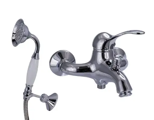 [370202] Seinäsekoittaja RETRP kromi kahva/letku/kannatin